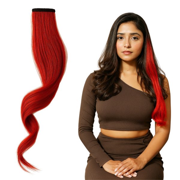 Red Colors Strands – Clip-In Hair | Indian Hair World